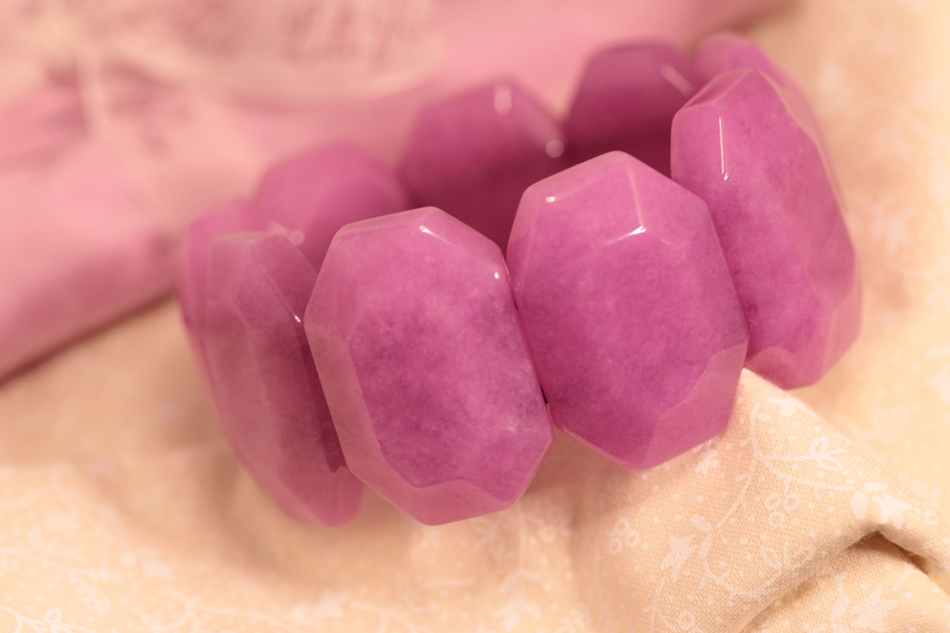 ​Lola Rose Faceted Stone Bracelet In Orchid Pink