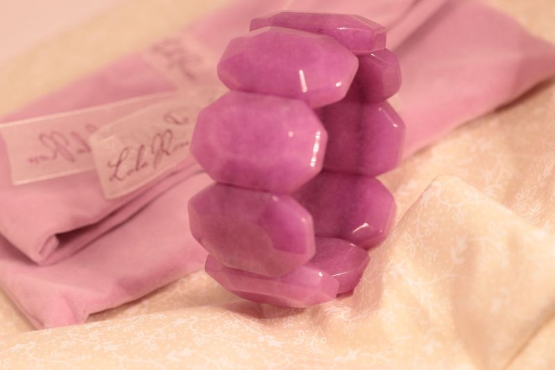 ​Lola Rose Faceted Stone Bracelet In Orchid Pink