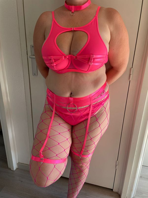Neon roze lingerie