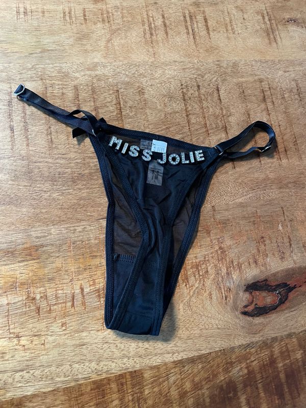 Zwarte String Doorschijnend