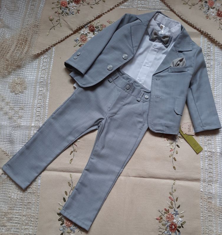 Garnitur dla chłopca szary FOLLETTI Garnitur dla chłopca szary FOLLETTI