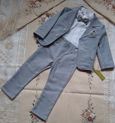 Garnitur dla chłopca szary FOLLETTI