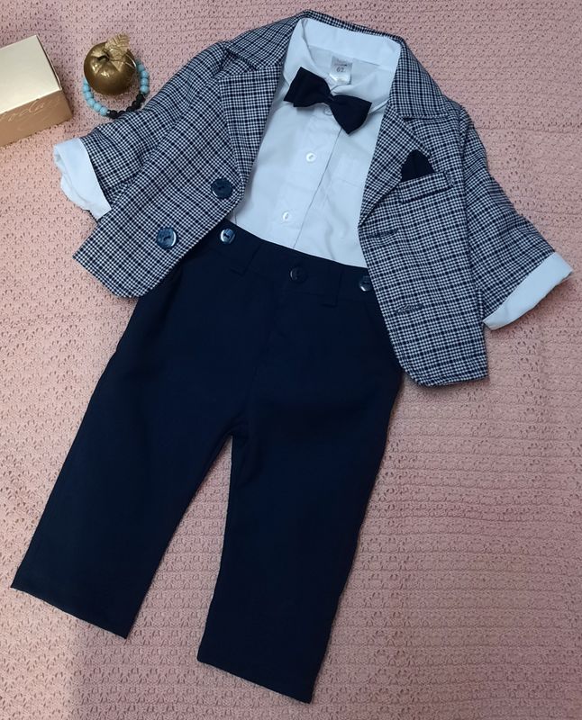 Garnitur do chrztu w kolorze granatu FOLLETTI Garnitur do chrztu w kolorze granatu FOLLETTI