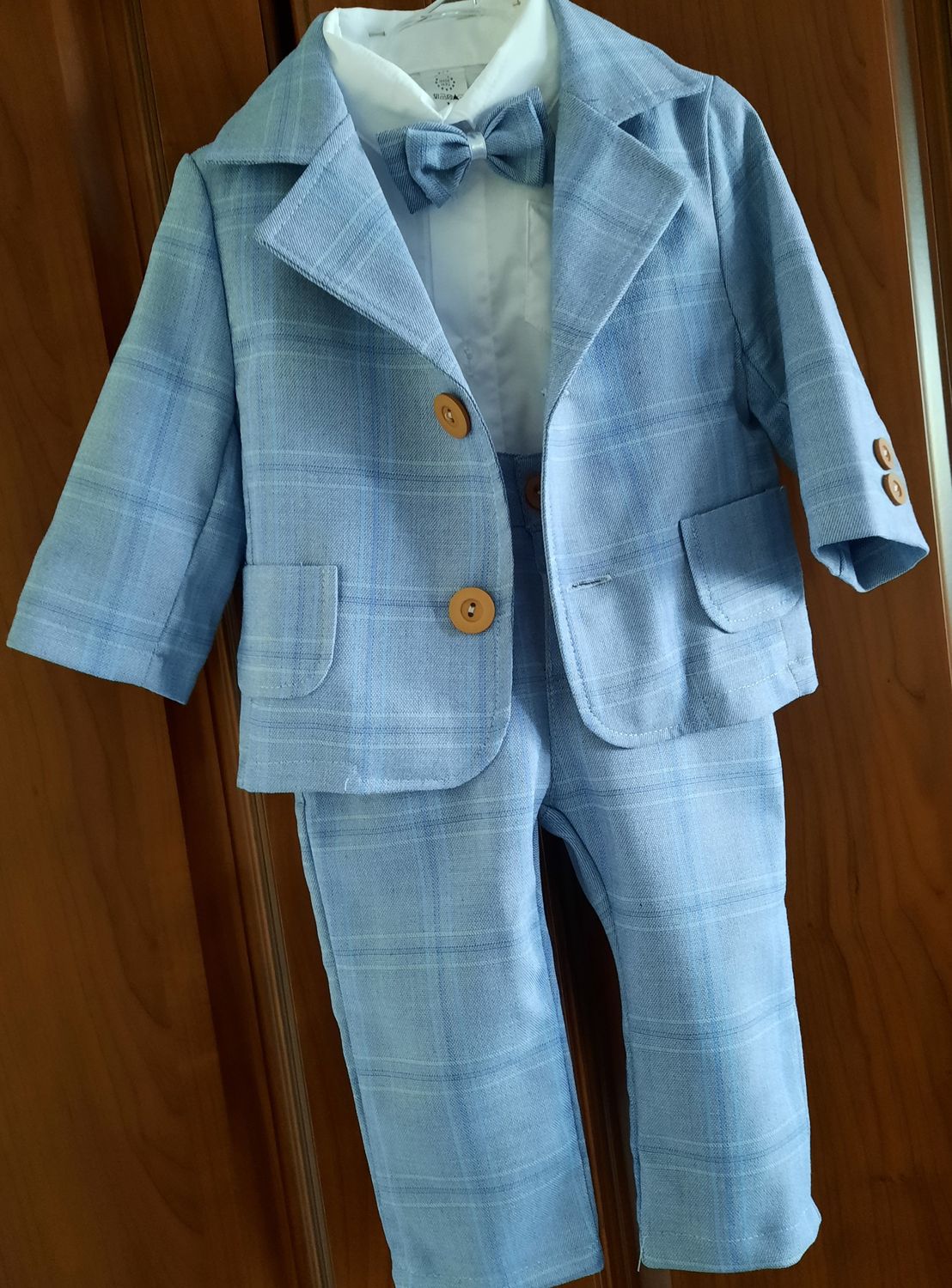 Garnitur do chrztu niebieski FOLLETTI