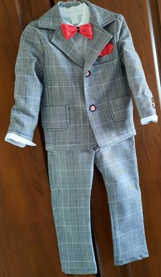 Garnitur dla chłopca szary FOLLETTI