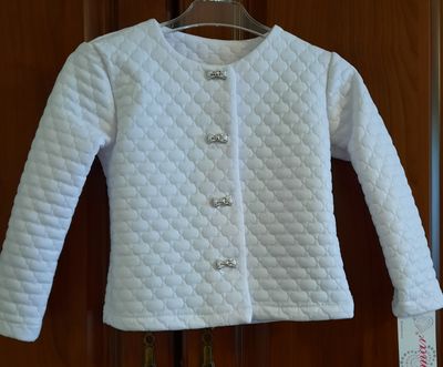 Żakiet dla dziewczynki w kolorze białym