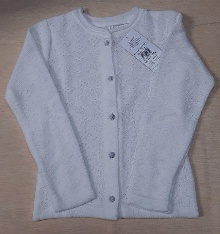 Sweter dla dziewczynki w kolorze białym