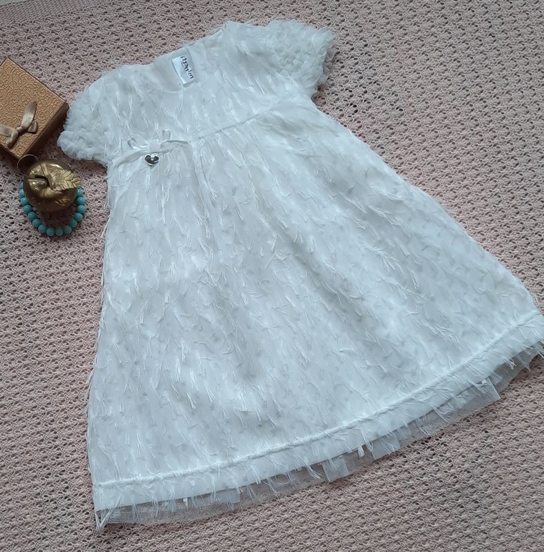 Sukienka biała do chrztu dla dziewczynki