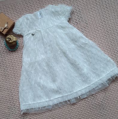 Sukienka biała do chrztu dla dziewczynki