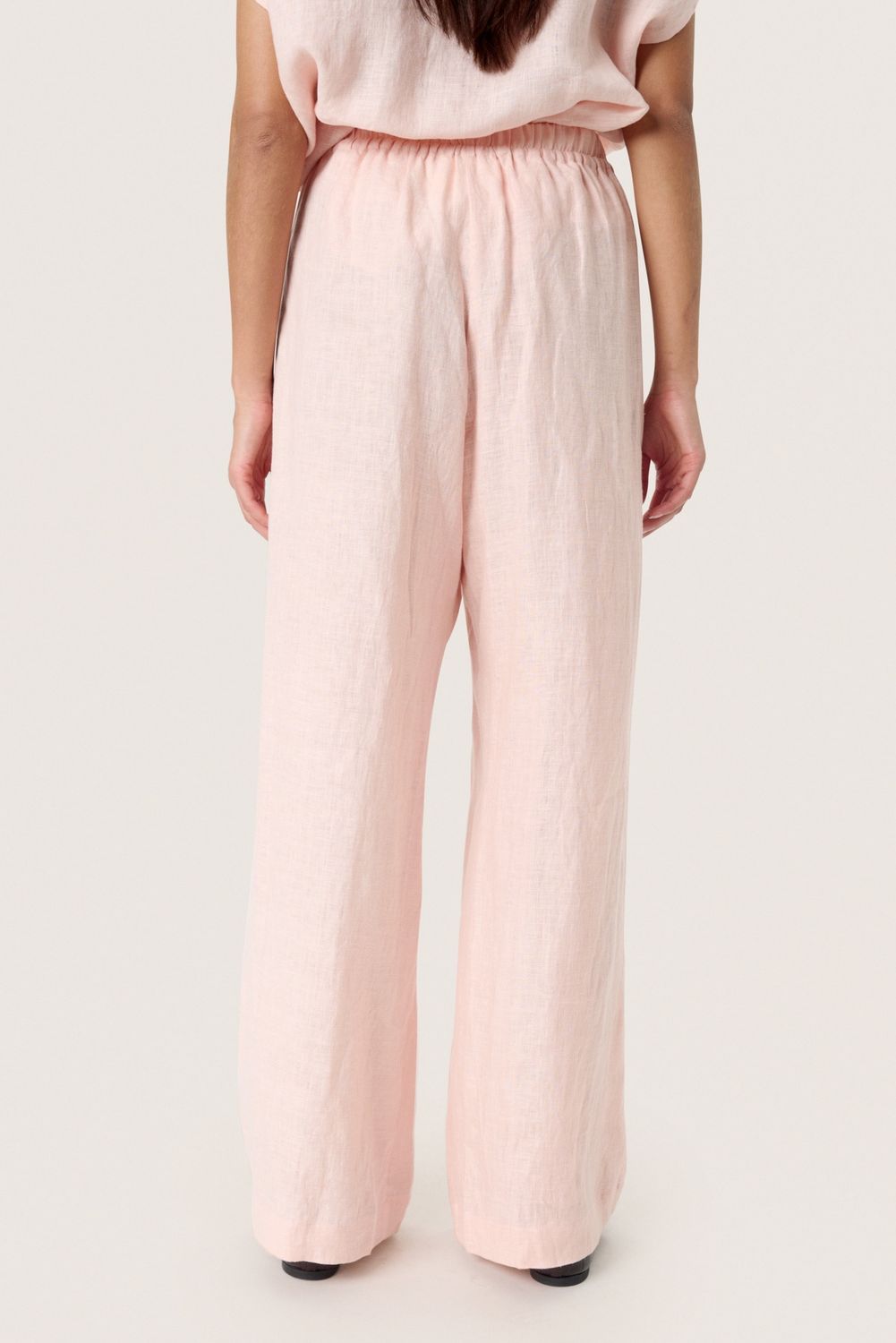 SOAKED CELIAN LINEN PANTS, COLOUR: PEACH WHIP, SIZE: XS
