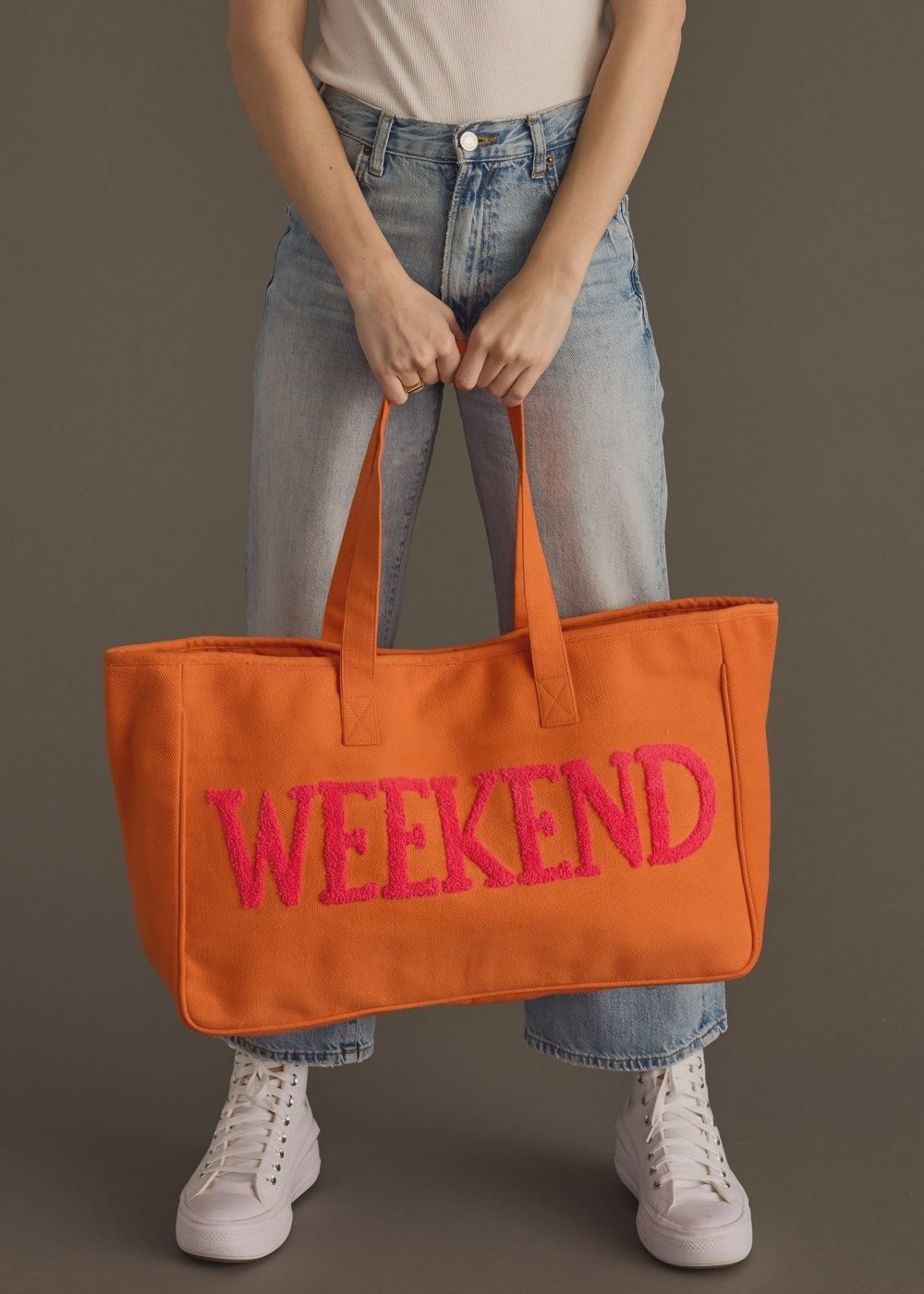 PANACHE WEEKEND TOTE, COLOUR: ORANGE