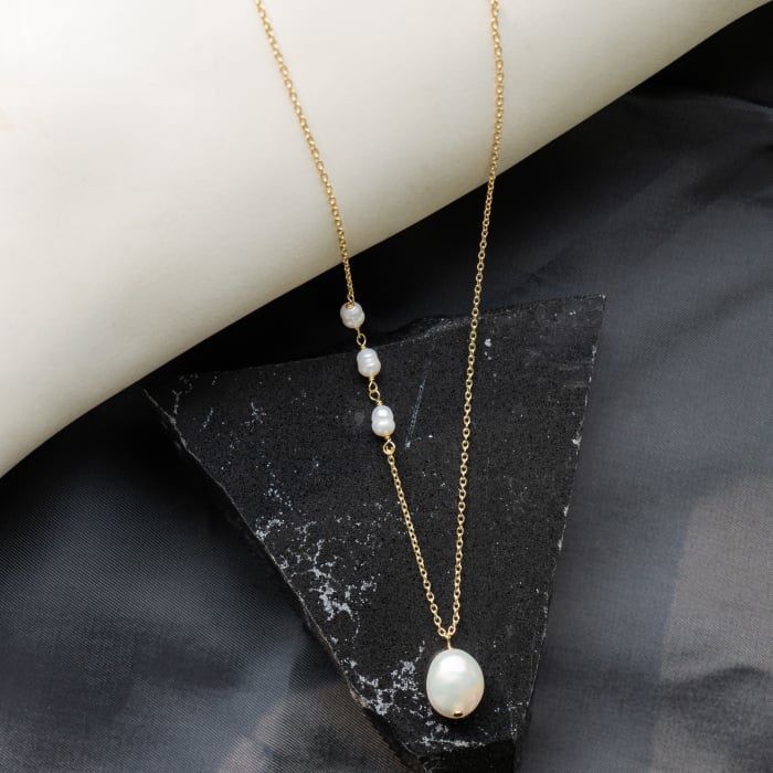 HAYES FINE JEWELRY HF31 GV FRESHWATER PEARL PENDANT NECKLACE