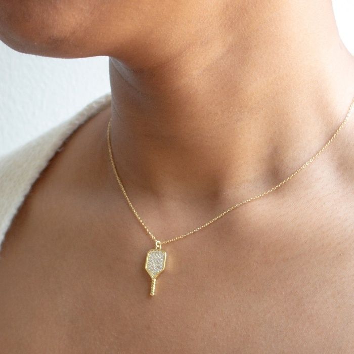 HAYES FINE JEWELRY HF08 GV PICKELBALL PENDANT NECKLACE