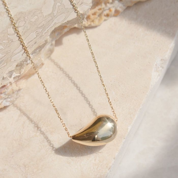 HAYES FINE JEWELRY 031 CHUNKY TEARDROP NECKLACE