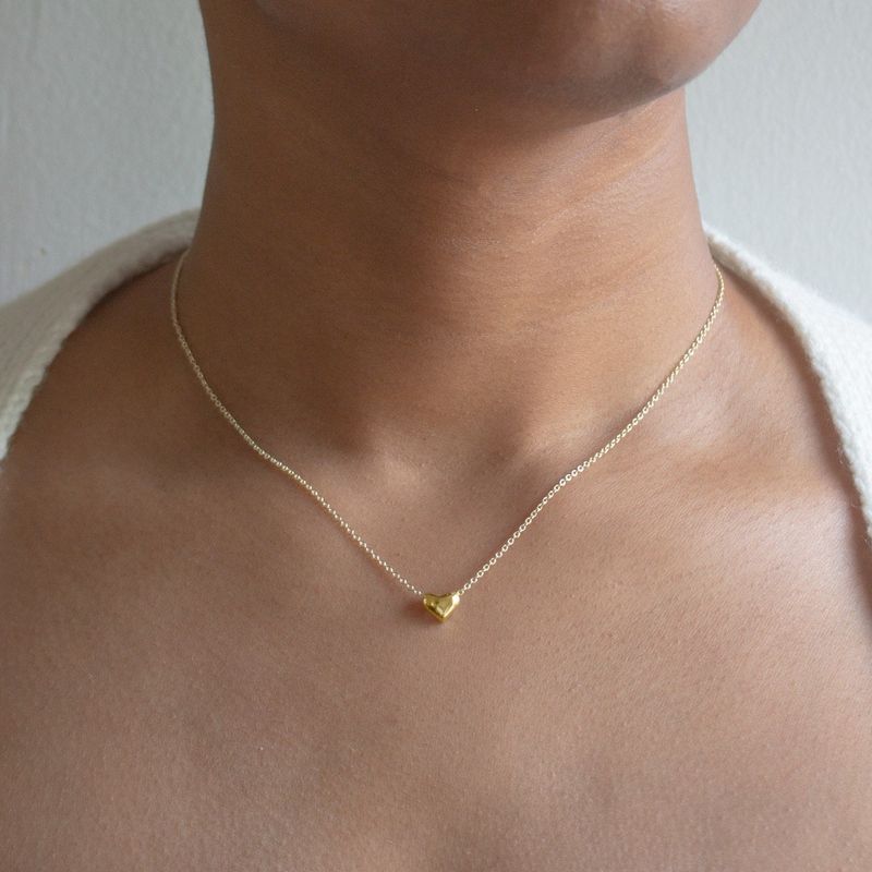 HAYES FINE JEWELRY HF35 GV PUFFY HEART NECKLACE