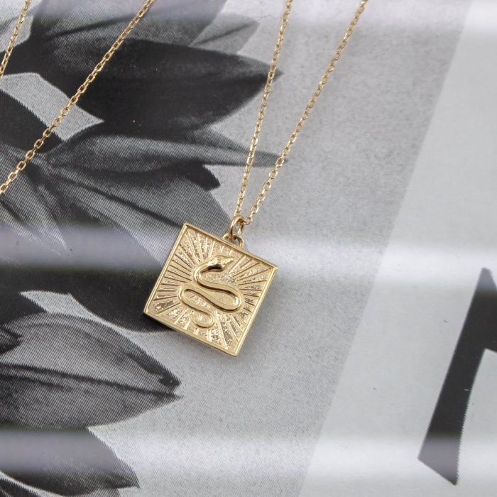 HAYES FINE JEWELRY 012 GOLD VIPER PENDANT NECKLACE