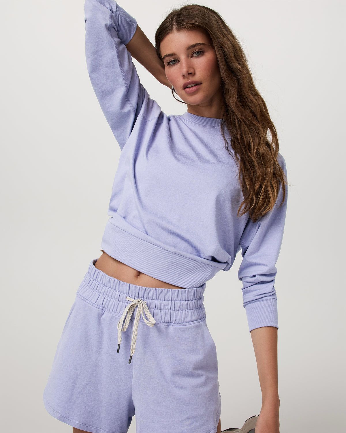 VUORI WOMEN&#39;S VW241 LONGSLEEVE HALO CREW, COLOUR: HLM/LAVENDER, SIZE: XS