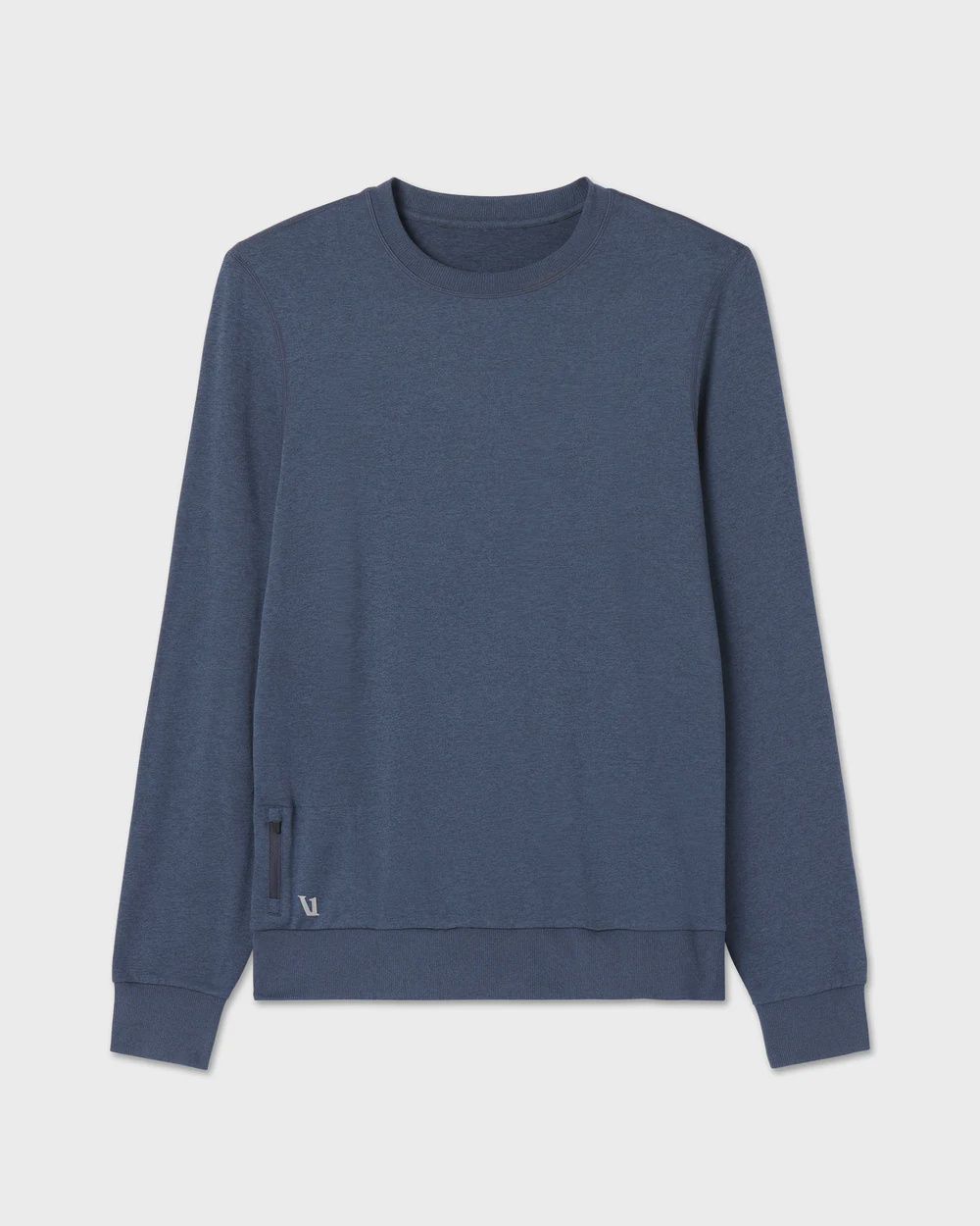 VUORI MEN&#39;S V224 PONTO PERFORMANCE CREW, COLOUR: HAZ/AZURE HTHR, SIZE: MEDIUM