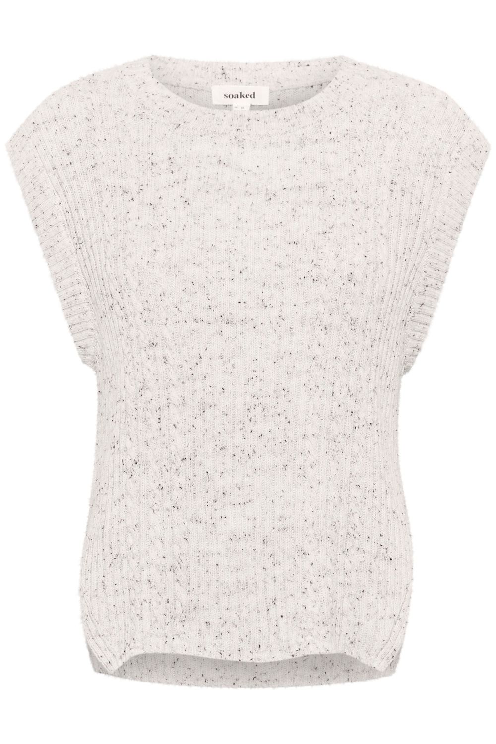 SOAKED NYMPHADORA KNIT SLEEVELESS SLIPOVER, COLOUR: BROKEN WHITE, SIZE: XS