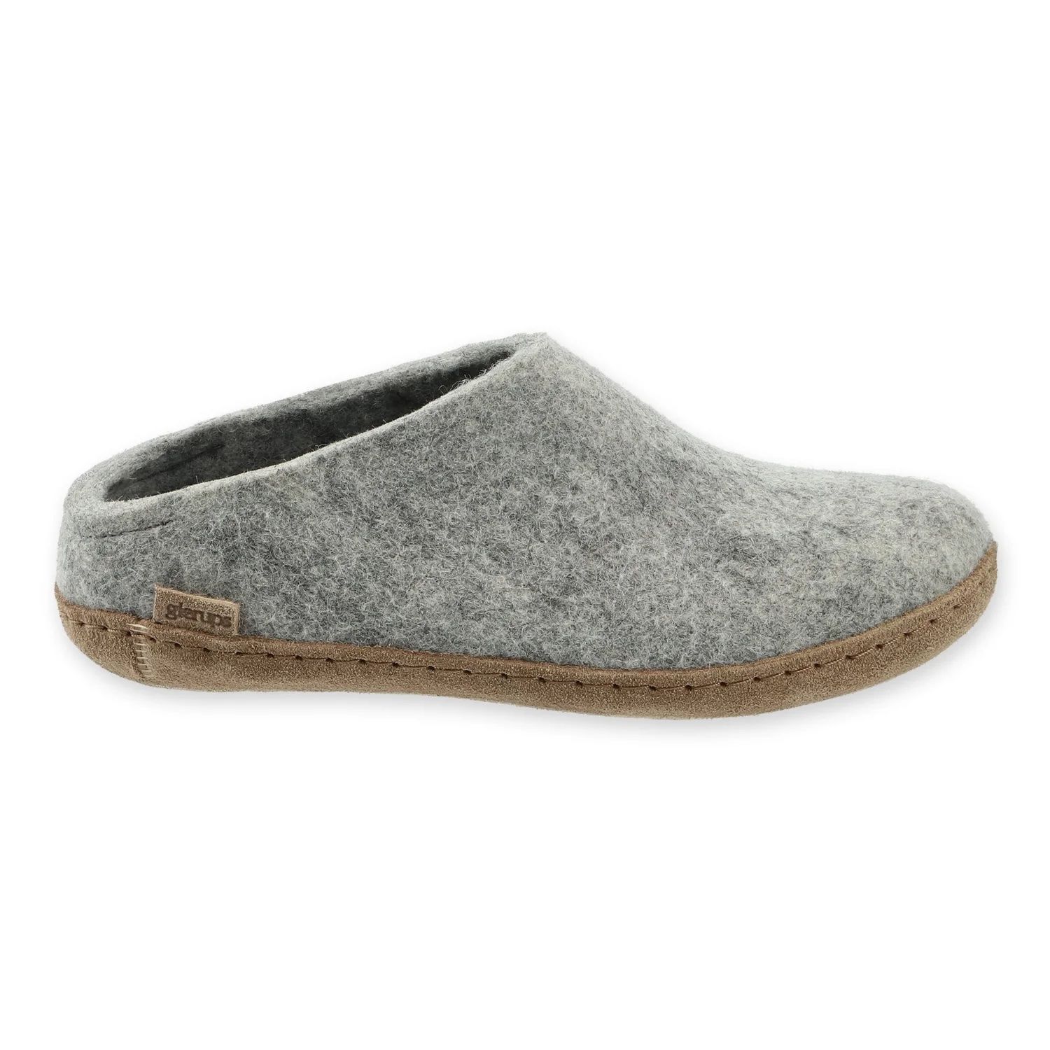 GLERUPS B0100 SLIP ON WOOL SLIPPER, COLOUR: GREY, SIZE: 6/36
