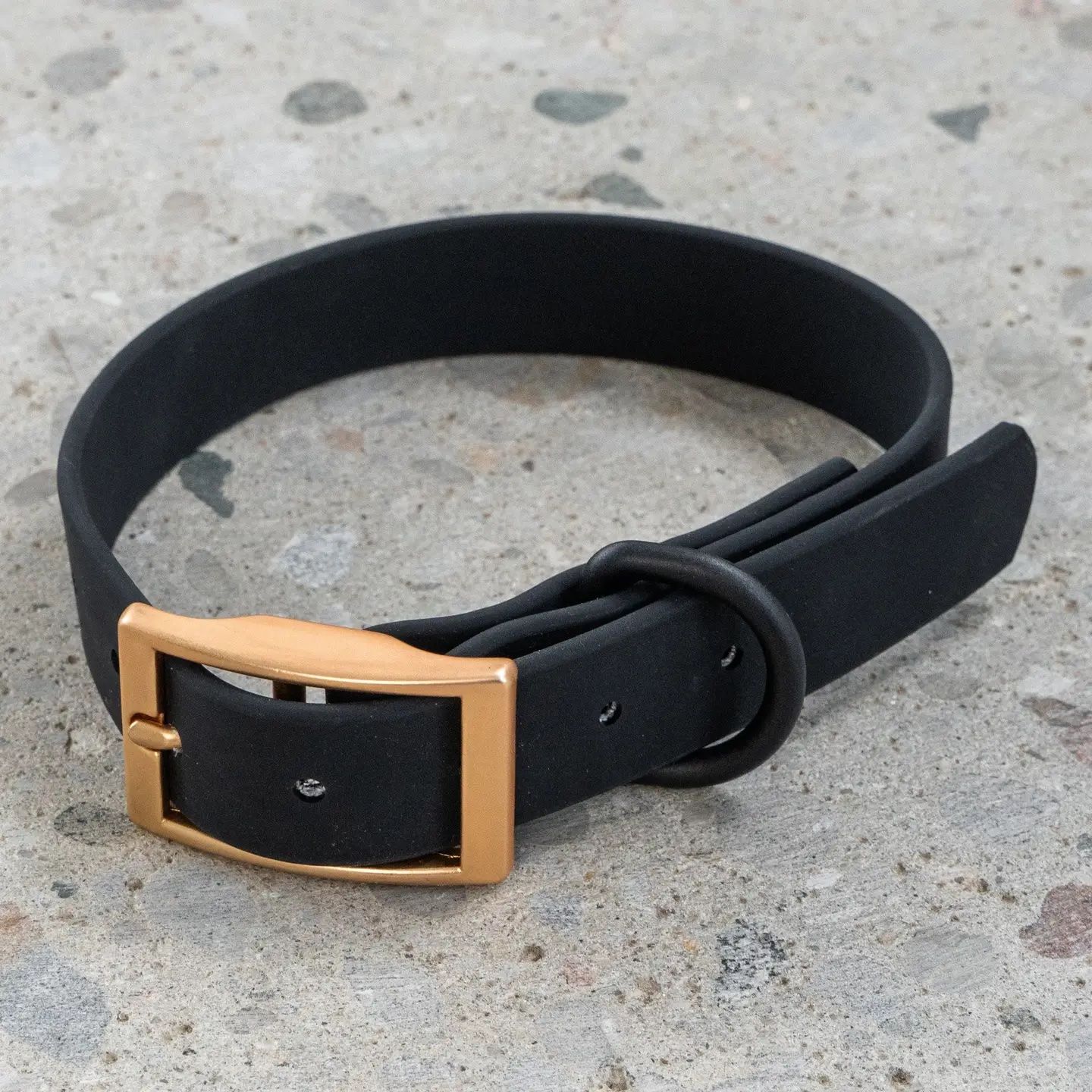 DEXYPAWS WATERPROOF DOG COLLAR, COLOUR: BLACK, SIZE: SMALL