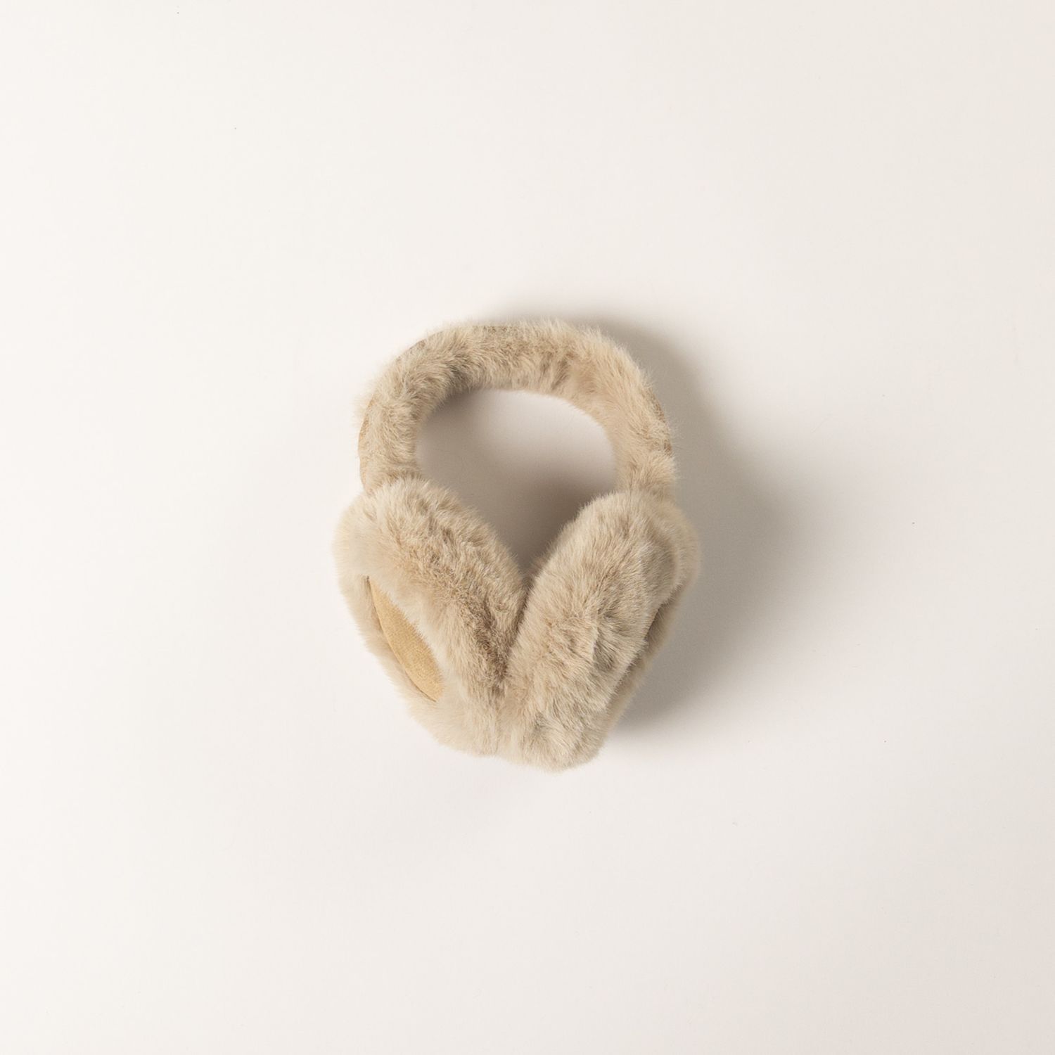 LYLA &amp; LUXE FUZZY EARMUFF, COLOUR: BEIGE