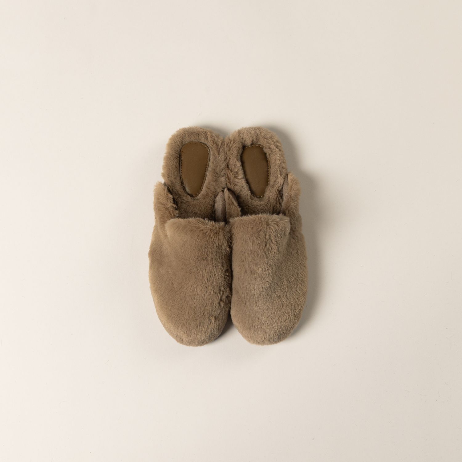 LYLA &amp; LUXE FAUX FUR MULE, COLOUR: CAMEL, SIZE: XS