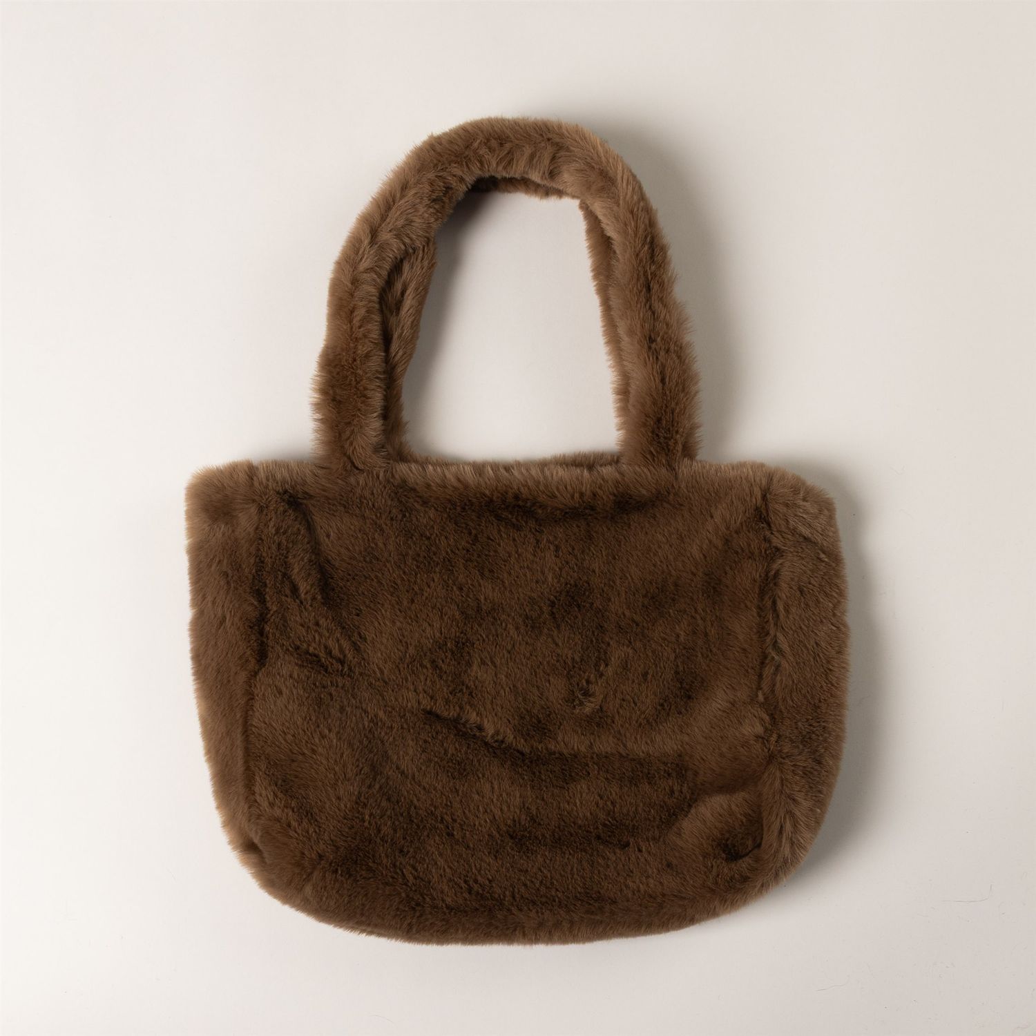 LYLA &amp; LUXE FAUX FUR TOTE, COLOUR: CAMEL