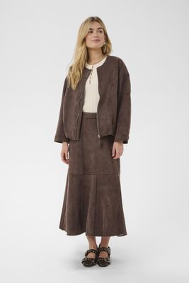 ST TROPEZ SHADOW FAUX SUEDE JACKET