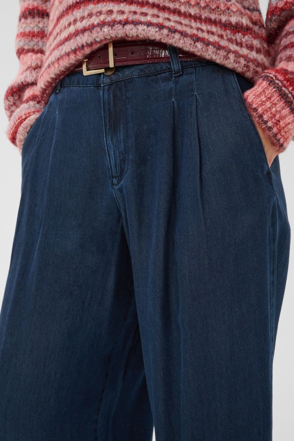 CULTURE ILSA TROUSER, COLOUR: DARK BLUE WASH, SIZE: XS/34