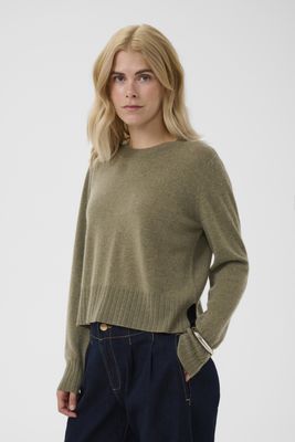 CULTURE TAIA ARROW CASHMERE/WOOL KNIT PULLOVER