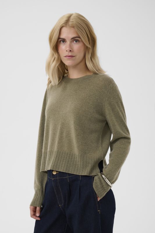 CULTURE TAIA ARROW CASHMERE/WOOL KNIT PULLOVER