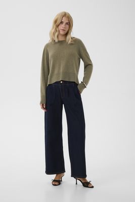CULTURE TAIA ARROW CASHMERE/WOOL KNIT PULLOVER
