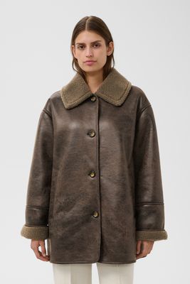 SOAKED CHARO  FAUX SHERLING JACKET