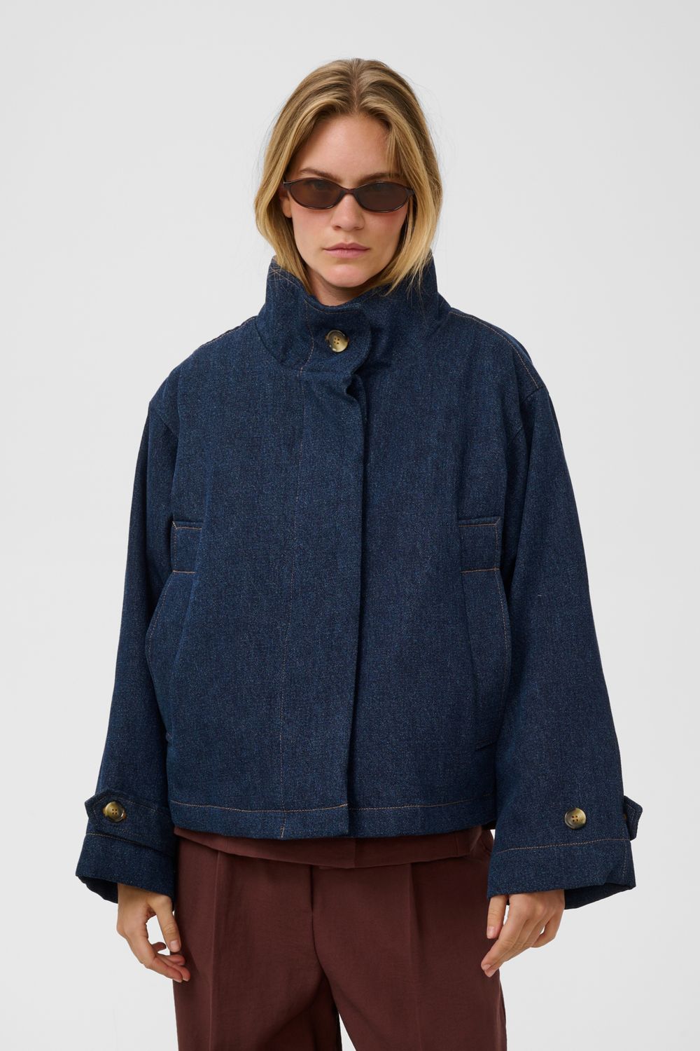 SOAKED JANNINE PADDED CADE JACKET, COLOUR: DARK BLUE DENIM, SIZE: XS