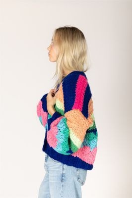 LYLA &amp; LUXE HADLEY HAND KNIT STRIPE CARDIGAN