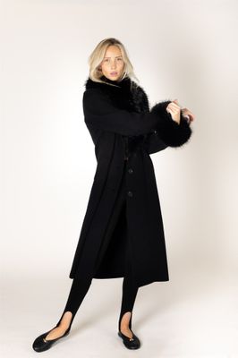 LYLA &amp; LUXE VICKI FUR  LONG COAT