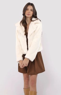 SADIE &amp; SAGE AJ3520 SO SOFT FAUX FUR JACKET
