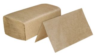 10.25&quot; x 9.25&quot; Single-Fold Paper Towels, Natural, 250 Sheets (16 Count)