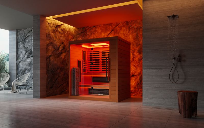 4 Person Traditional + Infrared Sauna