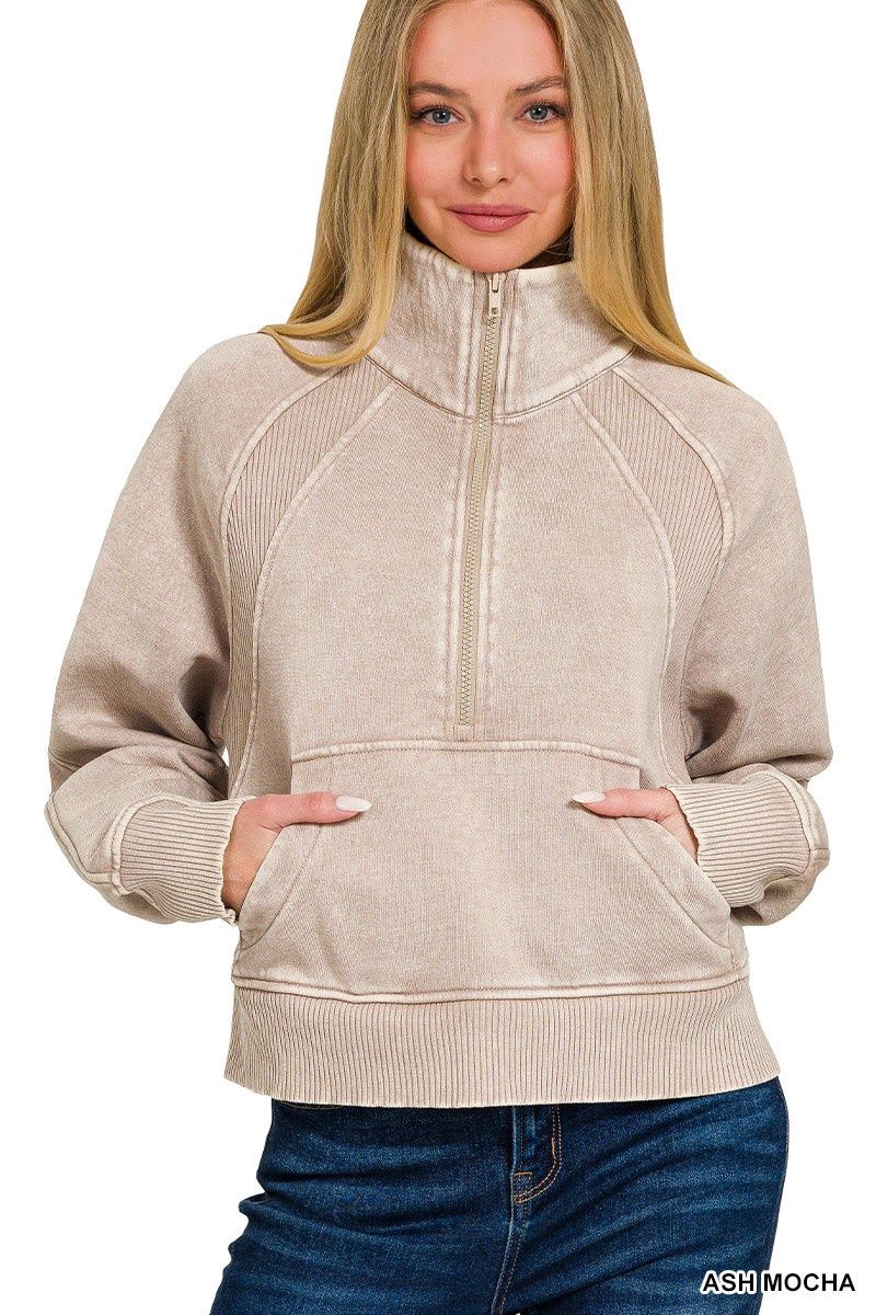 Kanga halfzip, Color: ASHMOCHA, Size: SMALL