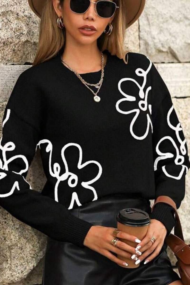 Floral Sweater, Size: SMALL