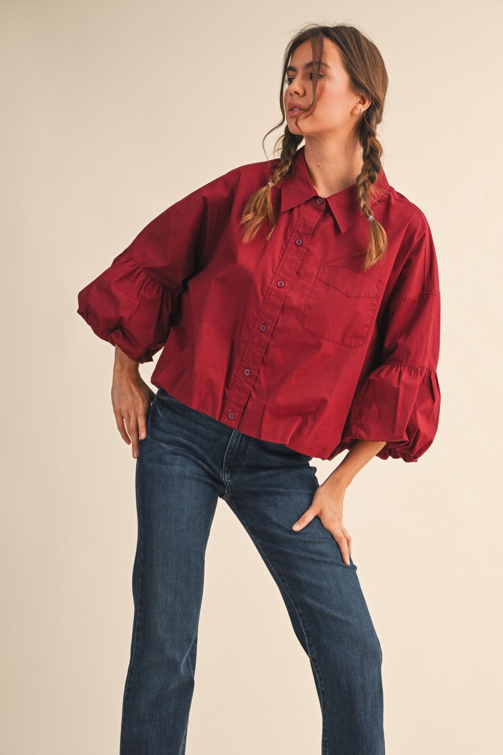 Burgundy, Size: SMALL