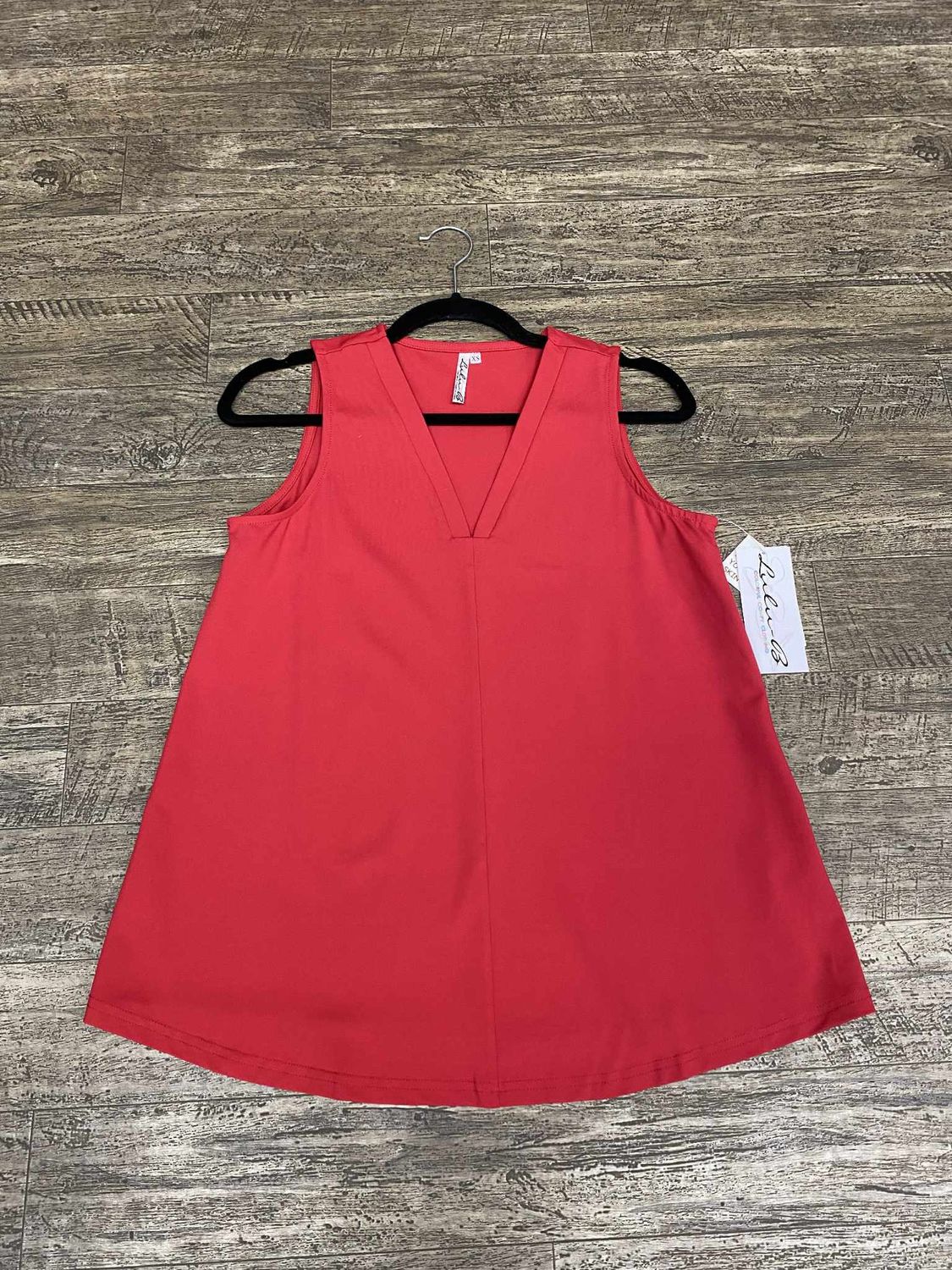 Lulu Vneck, Color: CRIMSON, Size: X-SMALL