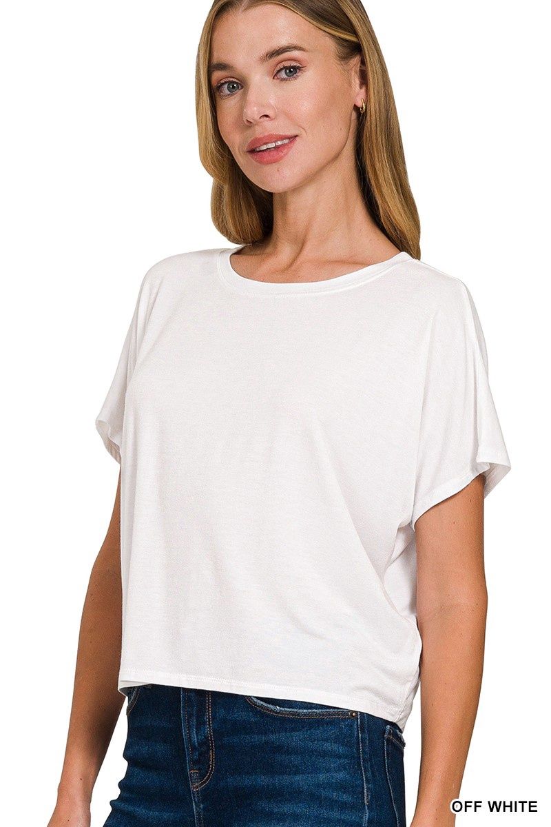 SS-cropped, Color: white, Size: SMALL