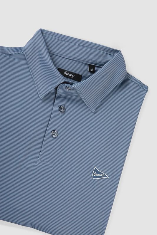 Stripedpolo navy&amp;blue