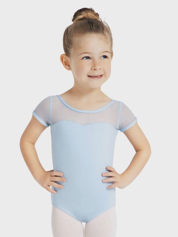 Studio Collection Mesh Yoke Short Sleeved Leotard