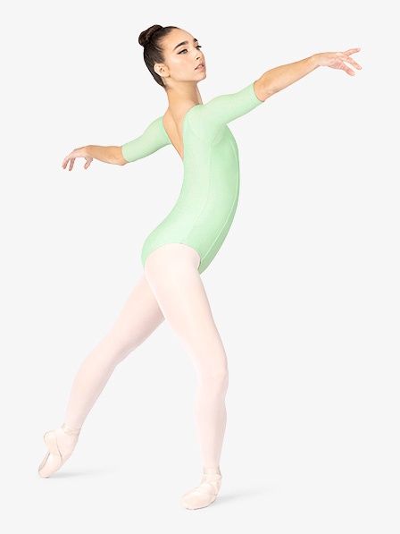3/4 Sleeve Front Seam Leotard