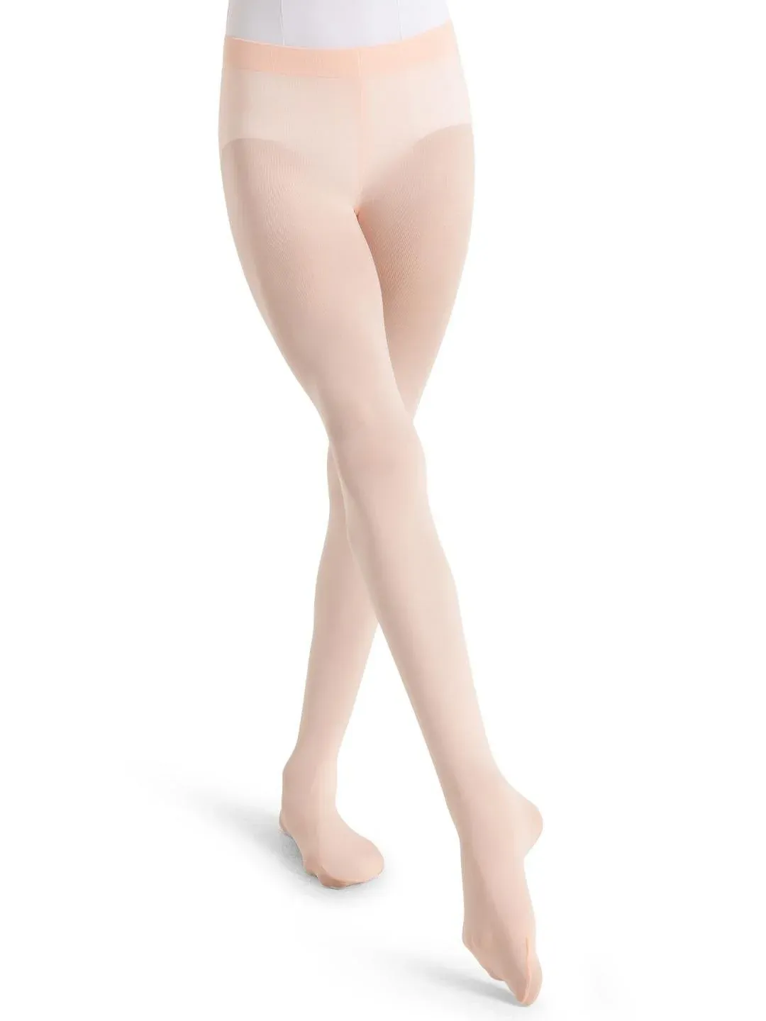 Ultra Soft Self-Knit Waistband Transition Tights - Girls