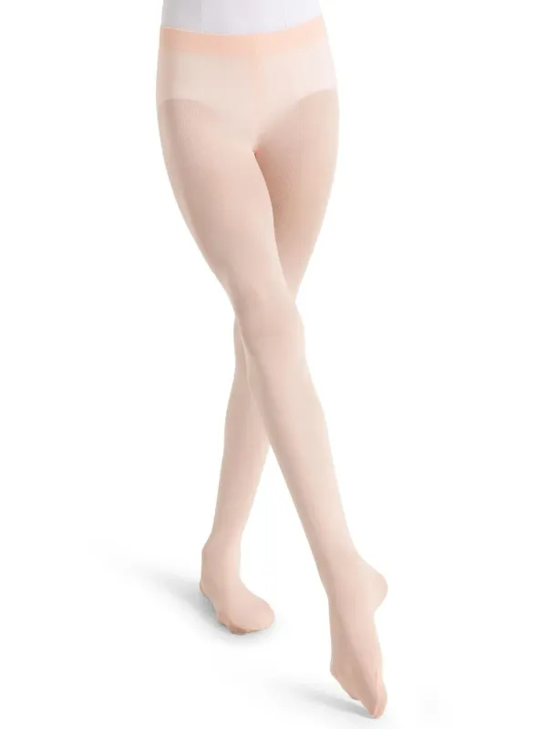 Ultra Soft Self-Knit Waistband Transition Tights - Girls